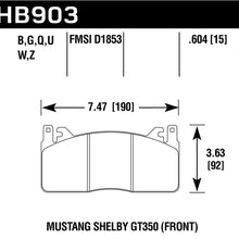 Hawk Street Brake Pads (2015-2017 Mustang) - HB903Z.604