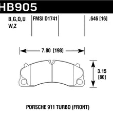 Hawk Street Brake Pads (2014-2017 Porsche 911) - HB905Z.646