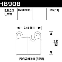 Hawk Street Brake Pads (1984-1989 Porsche 911) - HB908N.555