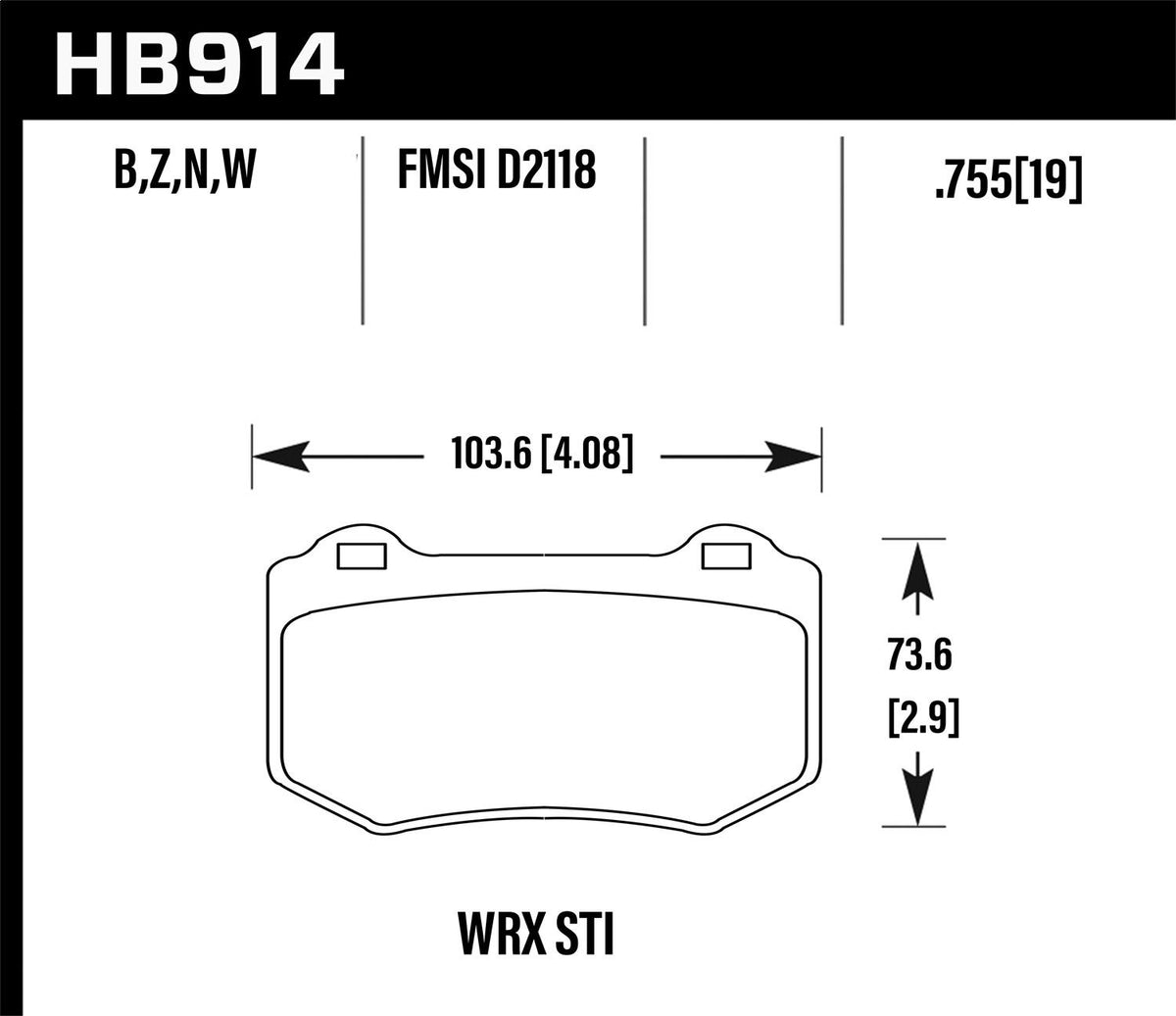 Hawk Dtc-30 Disc Brake Pad - HB914W.580