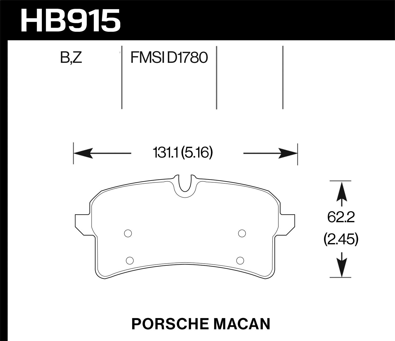 Hawk Performance Ceramic Disc Brake Pad - HB915Z.664