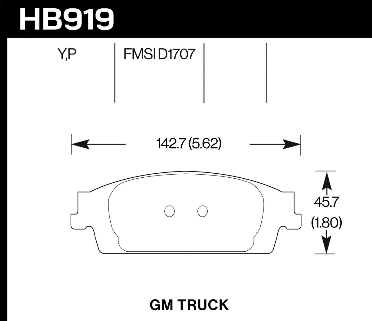 Hawk Lts Disc Brake Pad - HB919Y.670