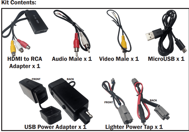 Z Automotive HDMI Video Kit A HDMI video input kit, style A (2015-2021 Charger, Challenger, 300, Durango, Grand Cherokee, Wrangler KL, Gladiator) - Z_HDMI_KIT_A