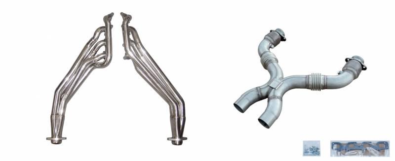 Pypes 2011-2014 Mustang Long Tube Headers With Catted X-Pipe 304 Stainless - HDR76SK-1