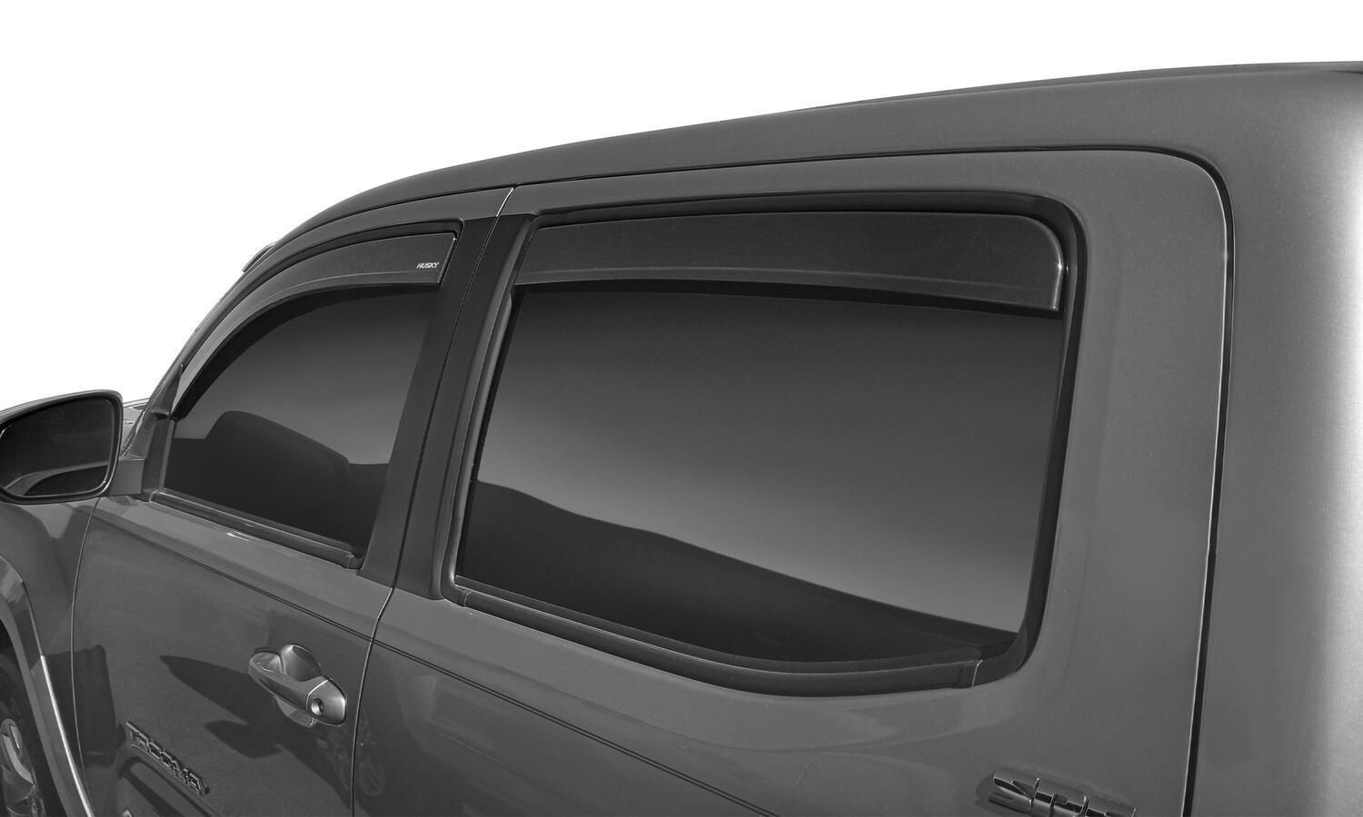 Husky Liners Low Profile Ventvisor Deflector; Smoke; In-Channel Mount; 4 Pc. (2016-2023 Tacoma) - 2864036