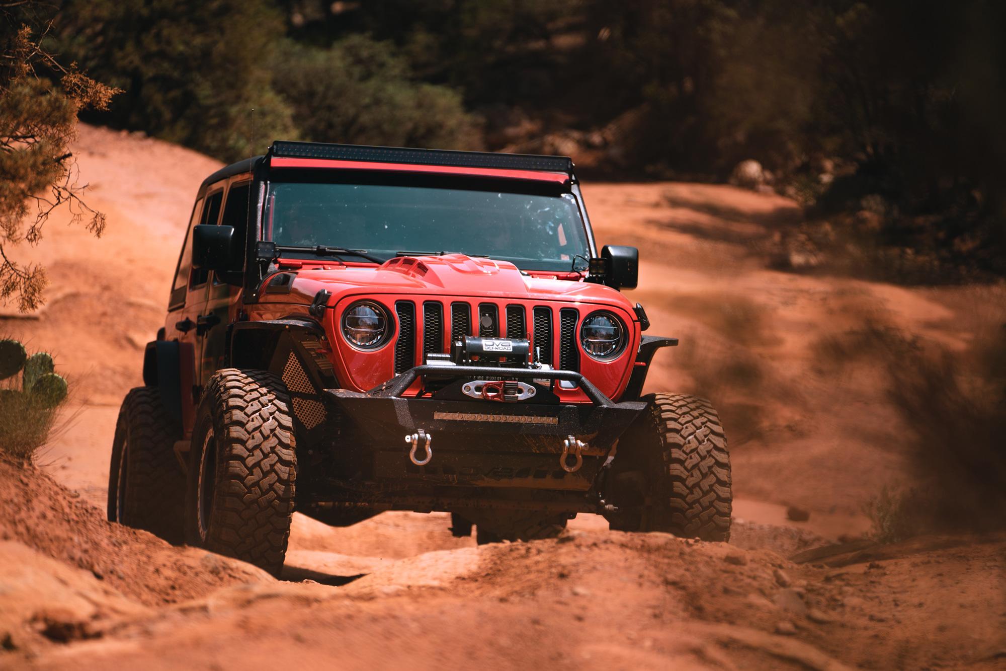 DV8 Offroad Led Headlights; Chrome (2018-2021 Gladiator, Wrangler) - HLCJL-01