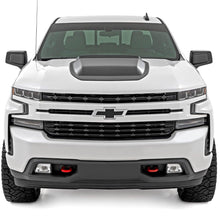 Rough Country Hood Scoop GLT Glacier Blue Chevy Silverado 1500 2WD/4WD (2019-2026) (2019-2026 Silverado 1500, Silverado 1500 LTD) - HS10010-GLT