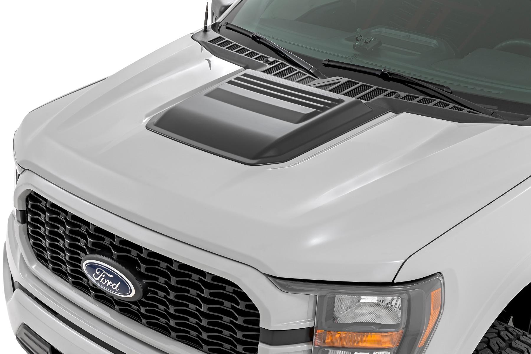 Rough Country Hood Scoop E7 Velocity Blue Ford F-150 2WD/4WD (2021-2025) (2021-2026 F-150) - HS30010-E7