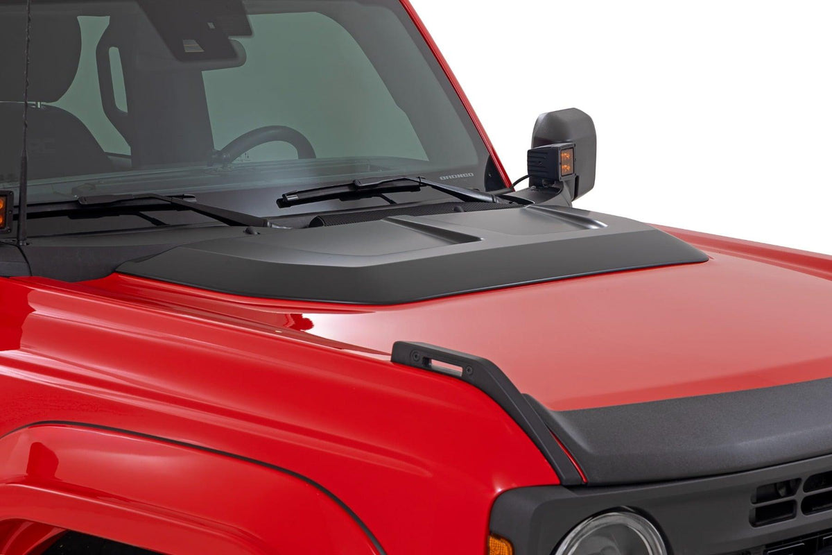 Rough Country Hood Scoop HX Antimatter Blue Ford Bronco 4WD (2021-2025) (2021-2025 Bronco) - HS30020-HX