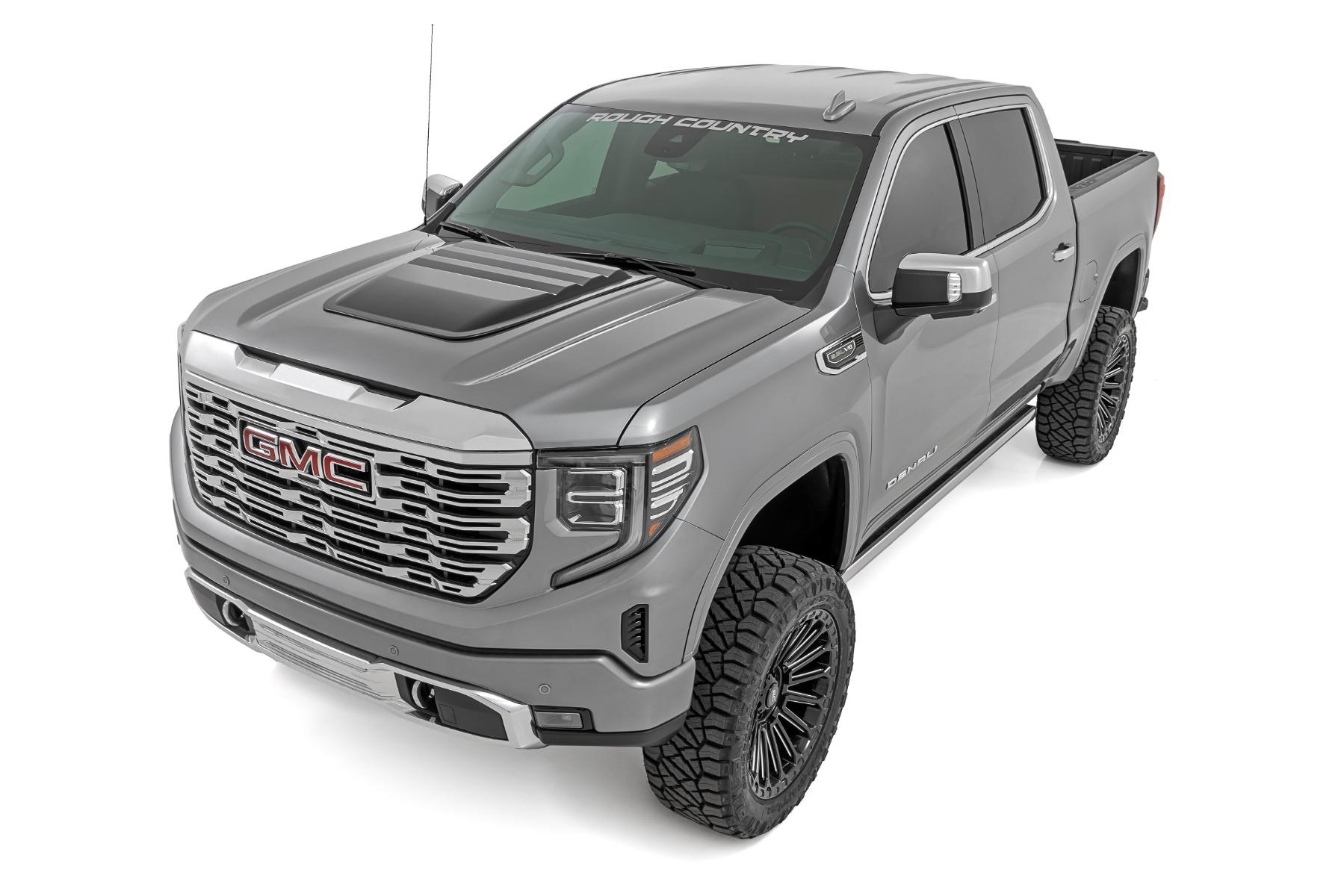 Rough Country Hood Scoop GXP Downpour GMC Sierra 1500 2WD/4WD (2019-2026) (2019-2026 Sierra 1500) - HS40010-GXP
