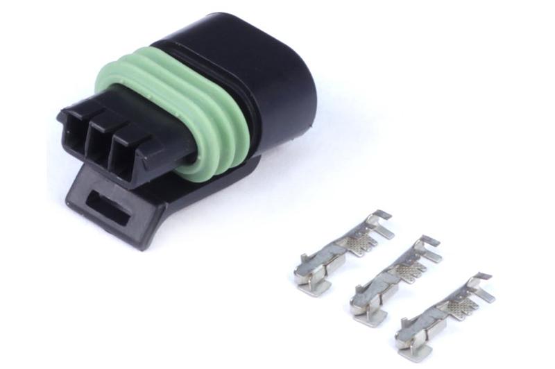 Haltech Plug and Pins Only - Delphi 3 Pin Single Row Flat Coil Connector - HT-030414