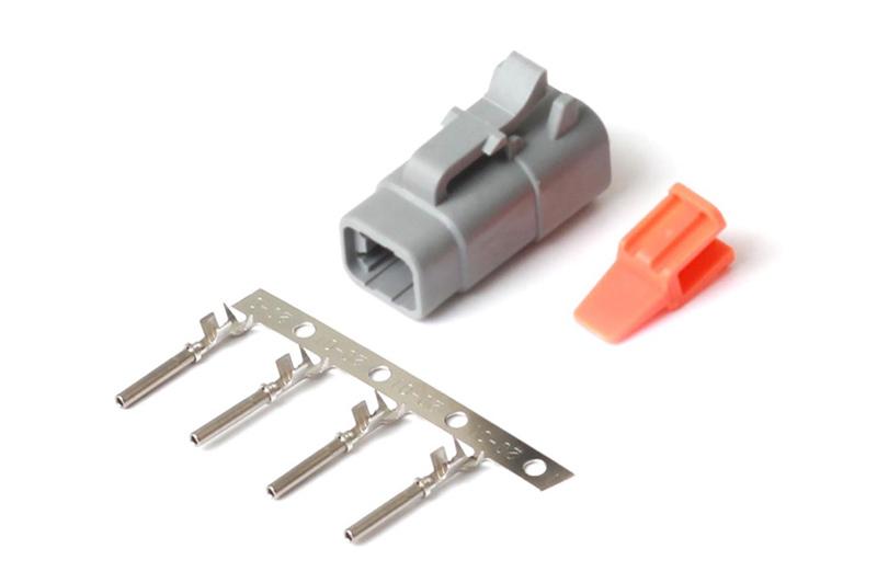 Haltech Plug and Pins Only - Male Deutsch DTM-4 Connector (7.5 Amp) - HT-031002