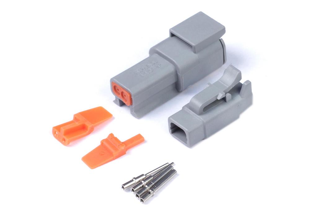 Haltech Plug and Pins Only - Matching Set of Deutsch DTM-2 Connectors (7.5 Amp) - HT-031012