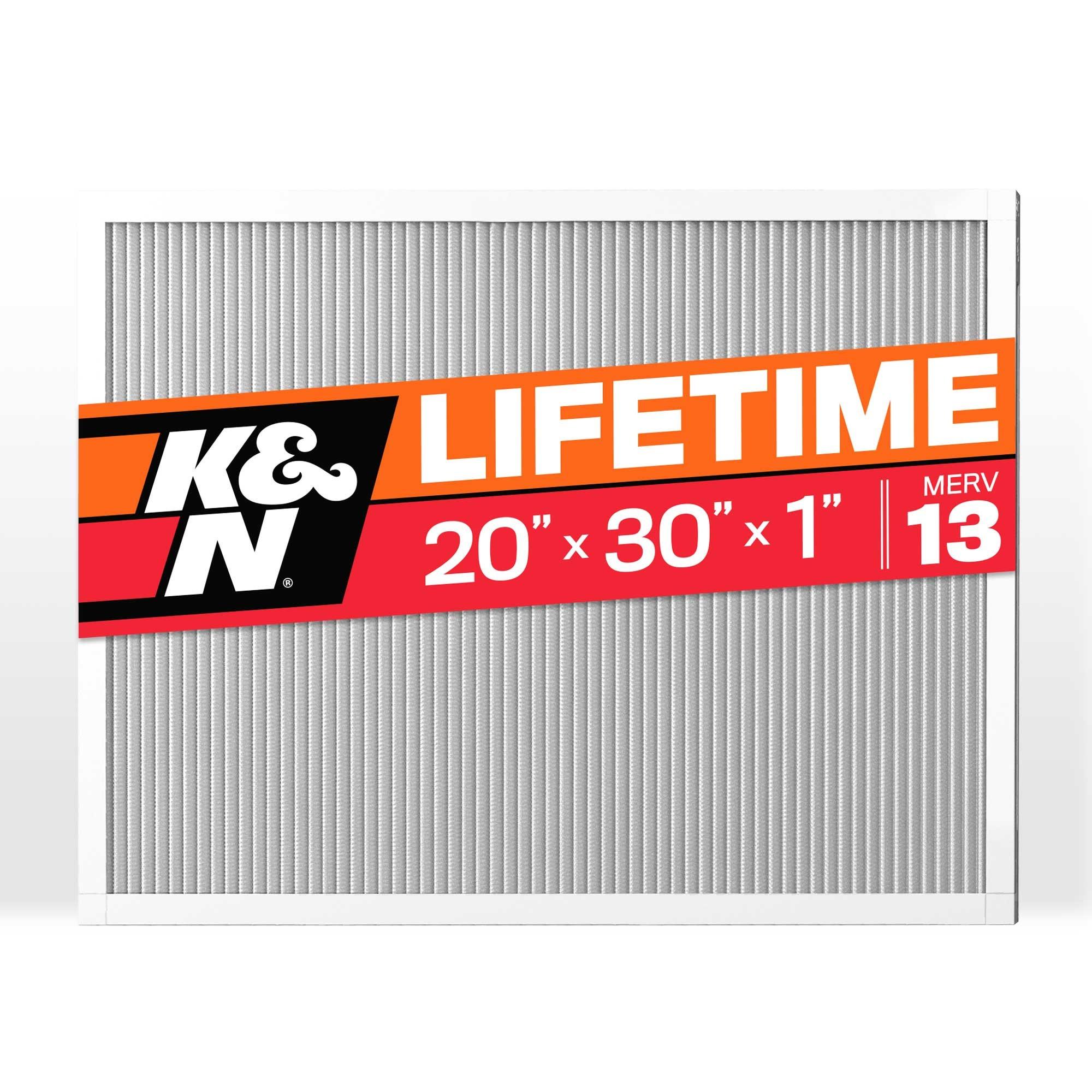 K and N Filters Hvac Filter - 20 X 30 X 1, Merv 13 - HVC-13-12030