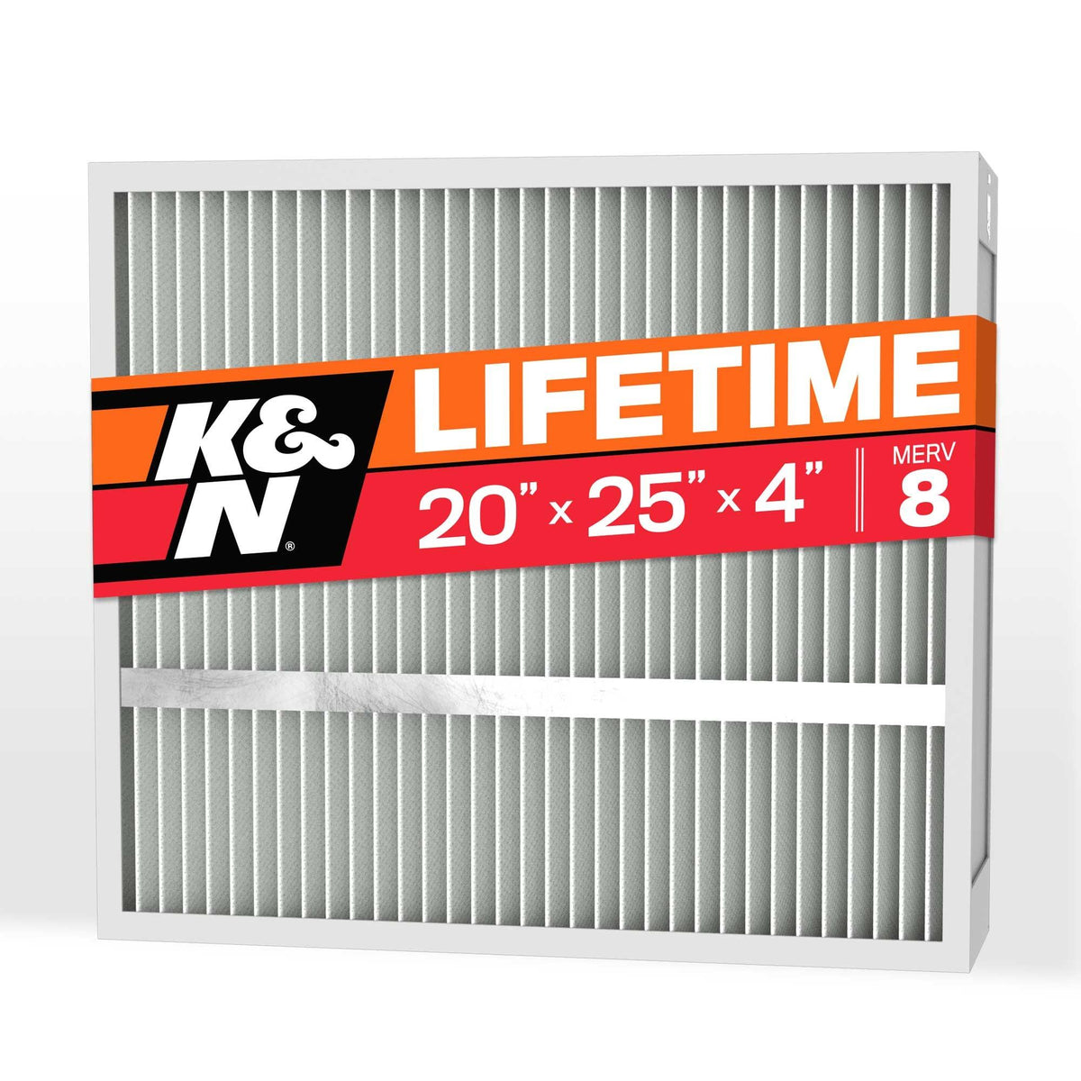 K and N Filters Hvac Filter - 20 X 25 X 4, Merv 8 - HVC-8-42025