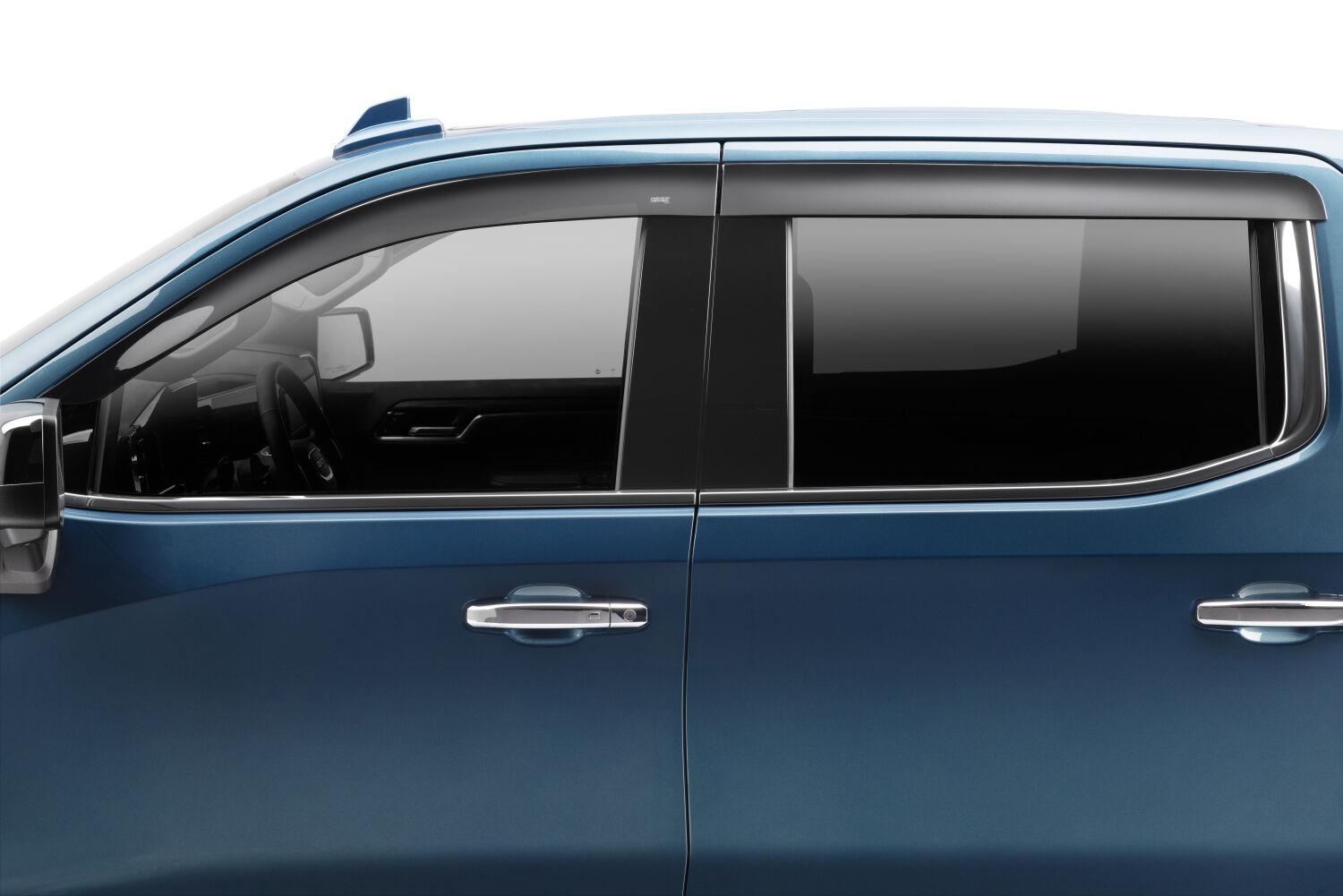 Husky Liners Low Profile Ventvisor Deflector; Smoke; Outside Mount; 4 Pc. (2019-2024 Chevrolet, GMC Fitment) - 2854075
