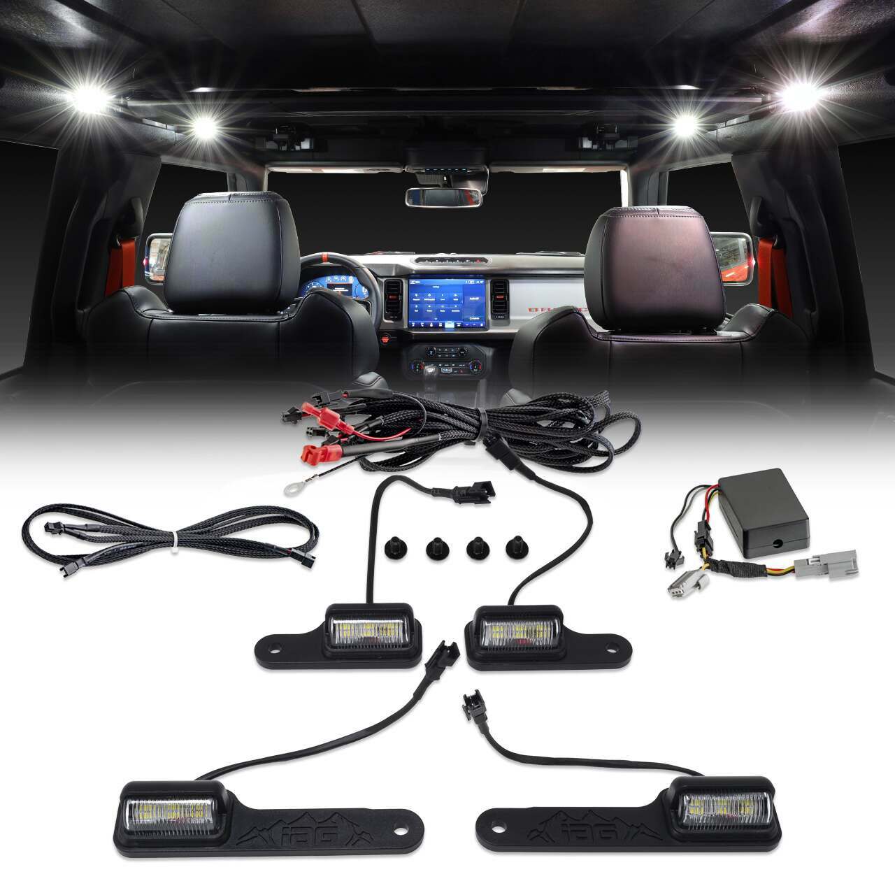 IAG Performance Iag 4pc Interior Led Dome Light Kit V2 With Harness - IAG-ACC-F1060
