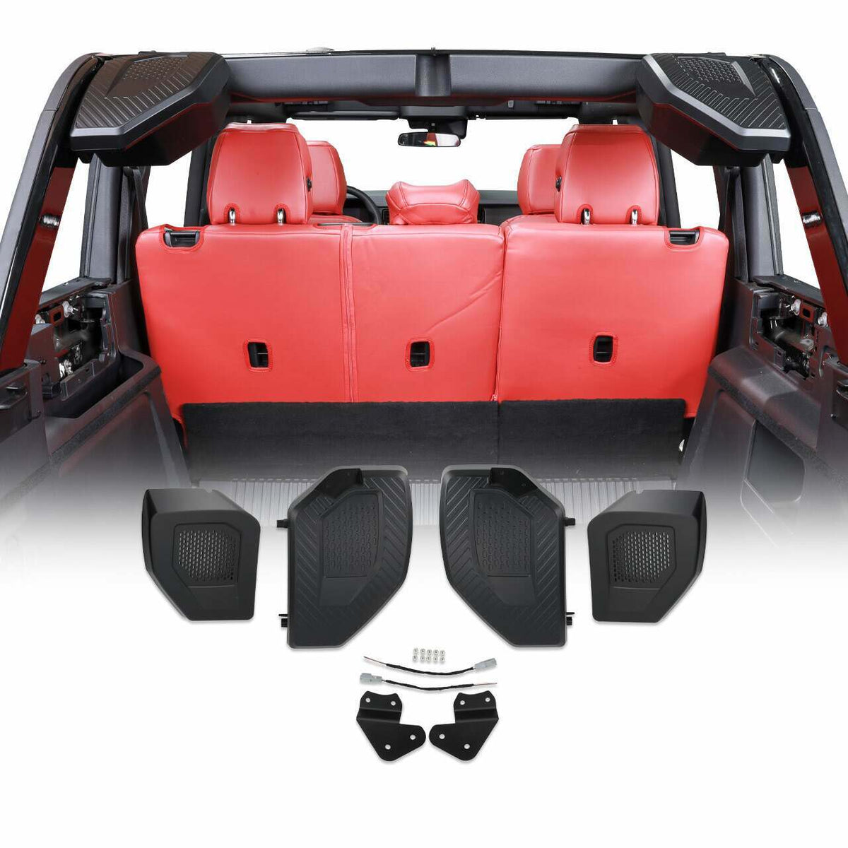 IAG Performance Iag I-Line Rear D Pillar Audio Cover For 6.5" Speaker For 2021+ Ford Bronco (2021-2025 Ford Bronco) - IAG-ACC-F3158