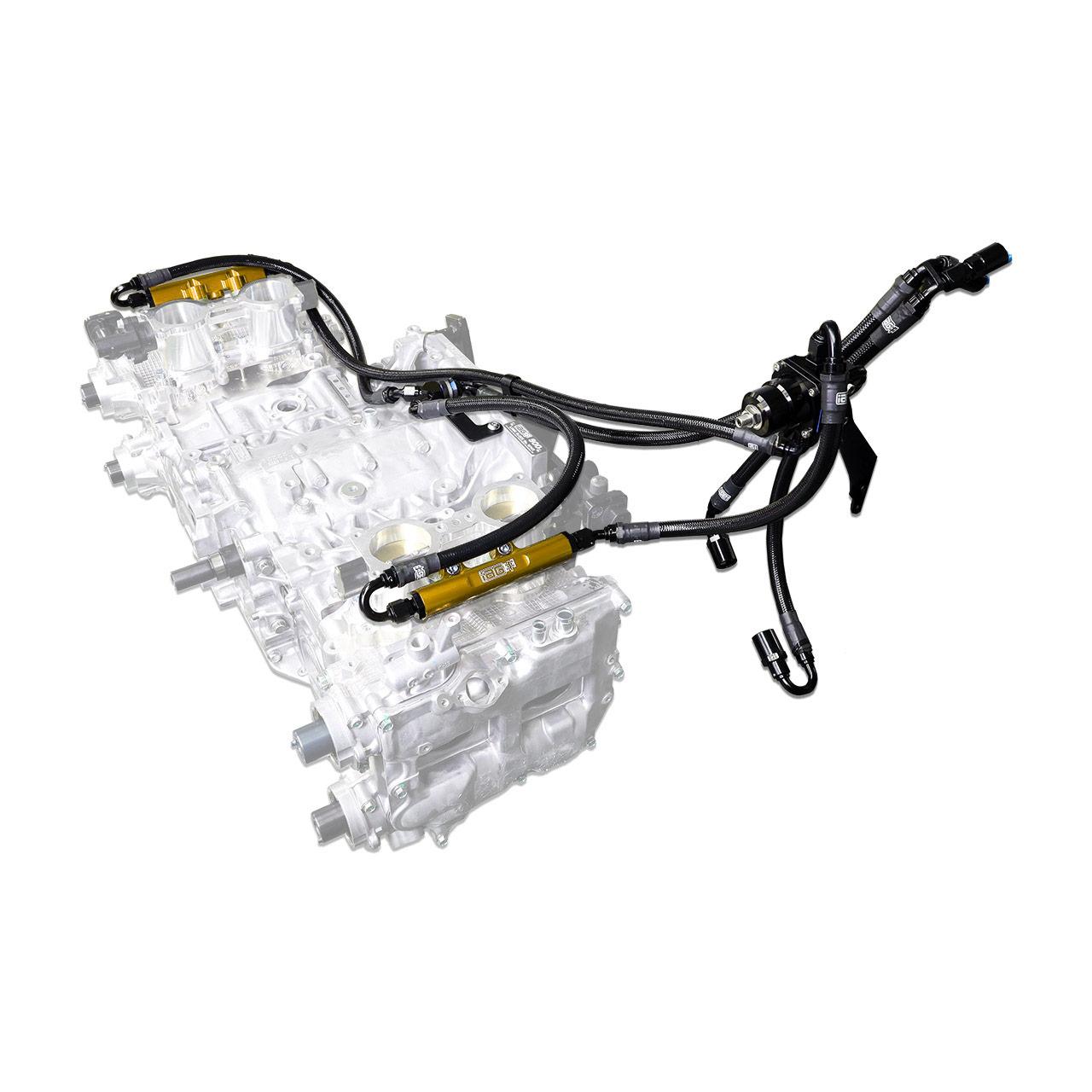 IAG Performance Ptfe Flex Fuel System Kit W/ Aeromotive Fpr, Iag Fuel Rails (Gold) (2008-2021 Subaru Impreza, Subaru WRX, Subaru WRX STI) - IAG-AFD-2352GD