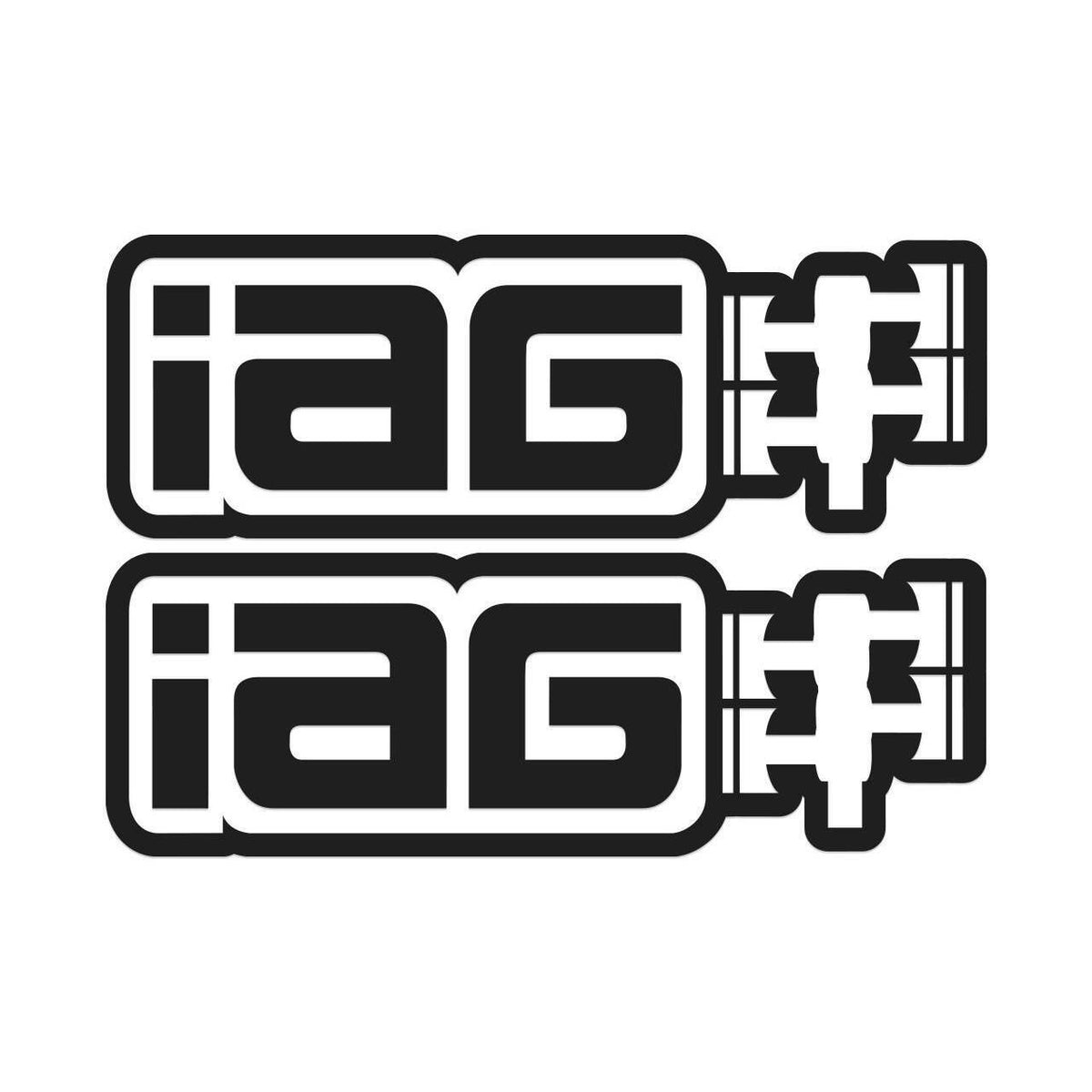 IAG Performance 20" Matte Black Die Cut Sticker - Sold As 1 Pair - IAG-AWS-1220MBK-PR