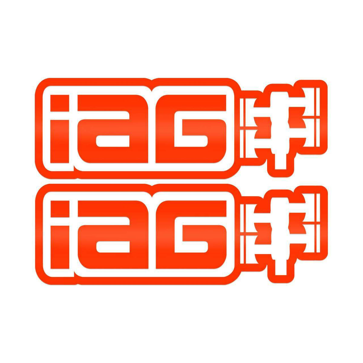 IAG Performance 20" Red Die Cut Sticker - Sold As 1 Pair - IAG-AWS-1220RD-PR