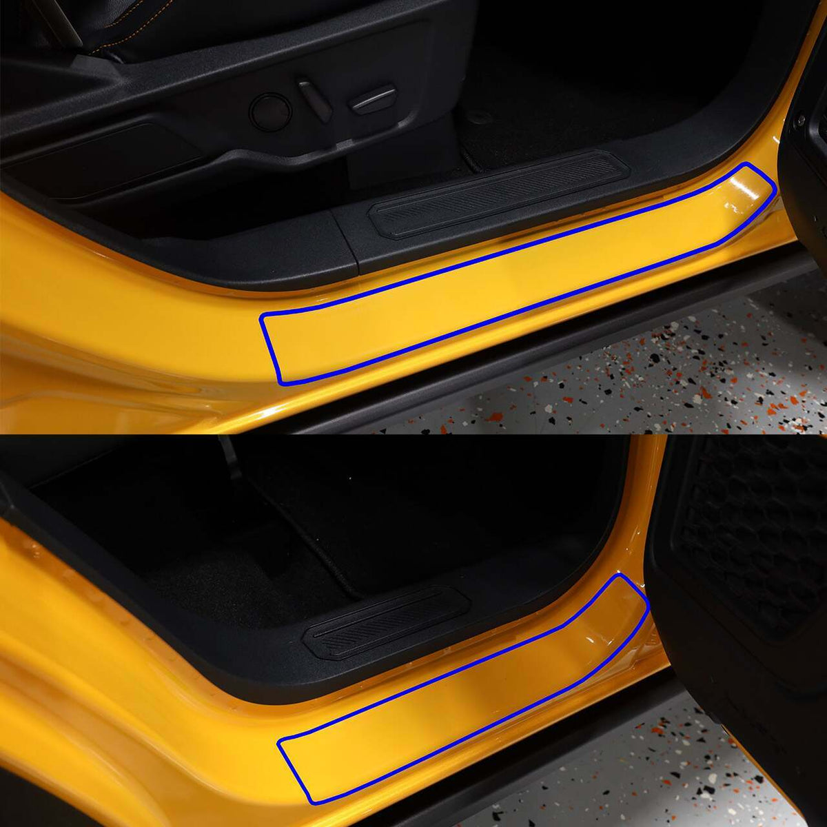 IAG Performance Door Sill Paint Protection Film Kit (4 Door Full-Size) (2021-2025 Ford Bronco) - IAG-BDY-F2075