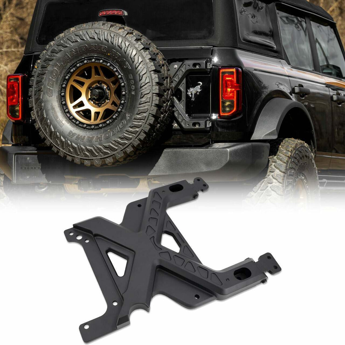 IAG Performance Iag X-Brace Tailgate Hinge Reinforcement (2021-2025 Ford Bronco Non-Sasquatch) - IAG-BDY-F3163