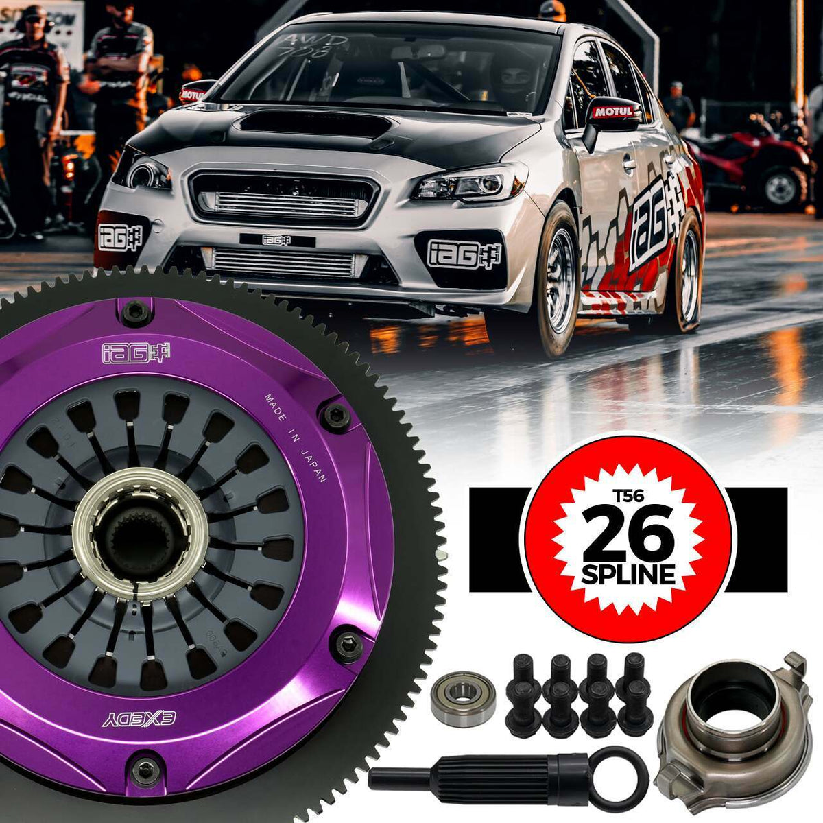 IAG Performance Triple Disc Clutch &Amp; Flywheel Kit - 26 Spline - IAG-DRV-3101-26