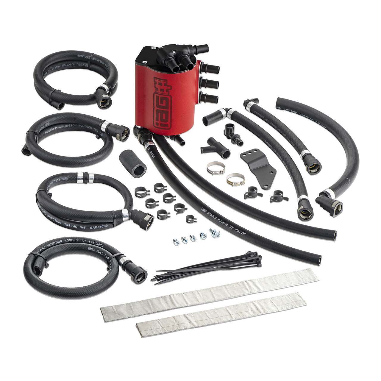 IAG Performance Air Oil Separator Aos - Red - IAG-ENG-7185RD