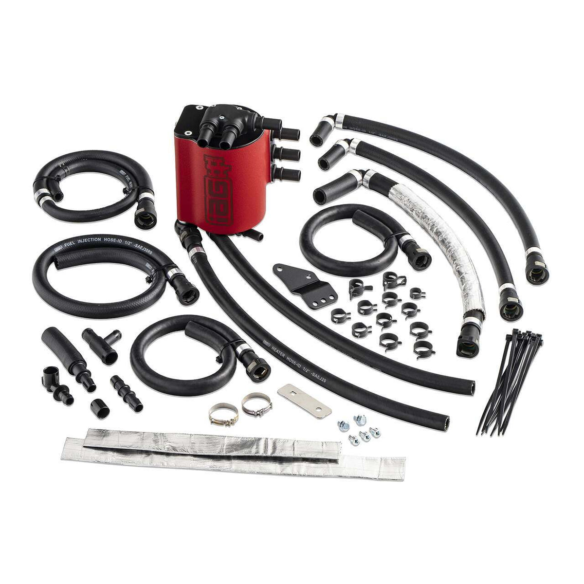 IAG Performance Air Oil Separator Aos - Red - IAG-ENG-7186RD