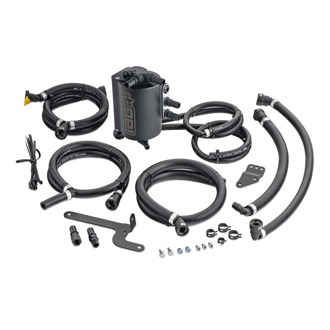 IAG Performance Air Oil Separator Aos - Black - IAG-ENG-7187BK