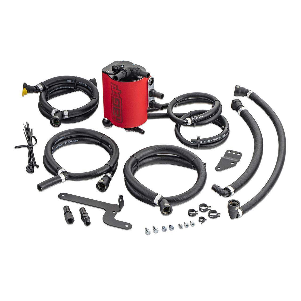 IAG Performance Air Oil Separator Aos - Red - IAG-ENG-7187RD