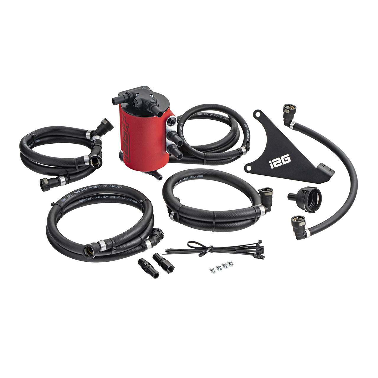 IAG Performance Air Oil Separator Aos - Red - IAG-ENG-7188RD