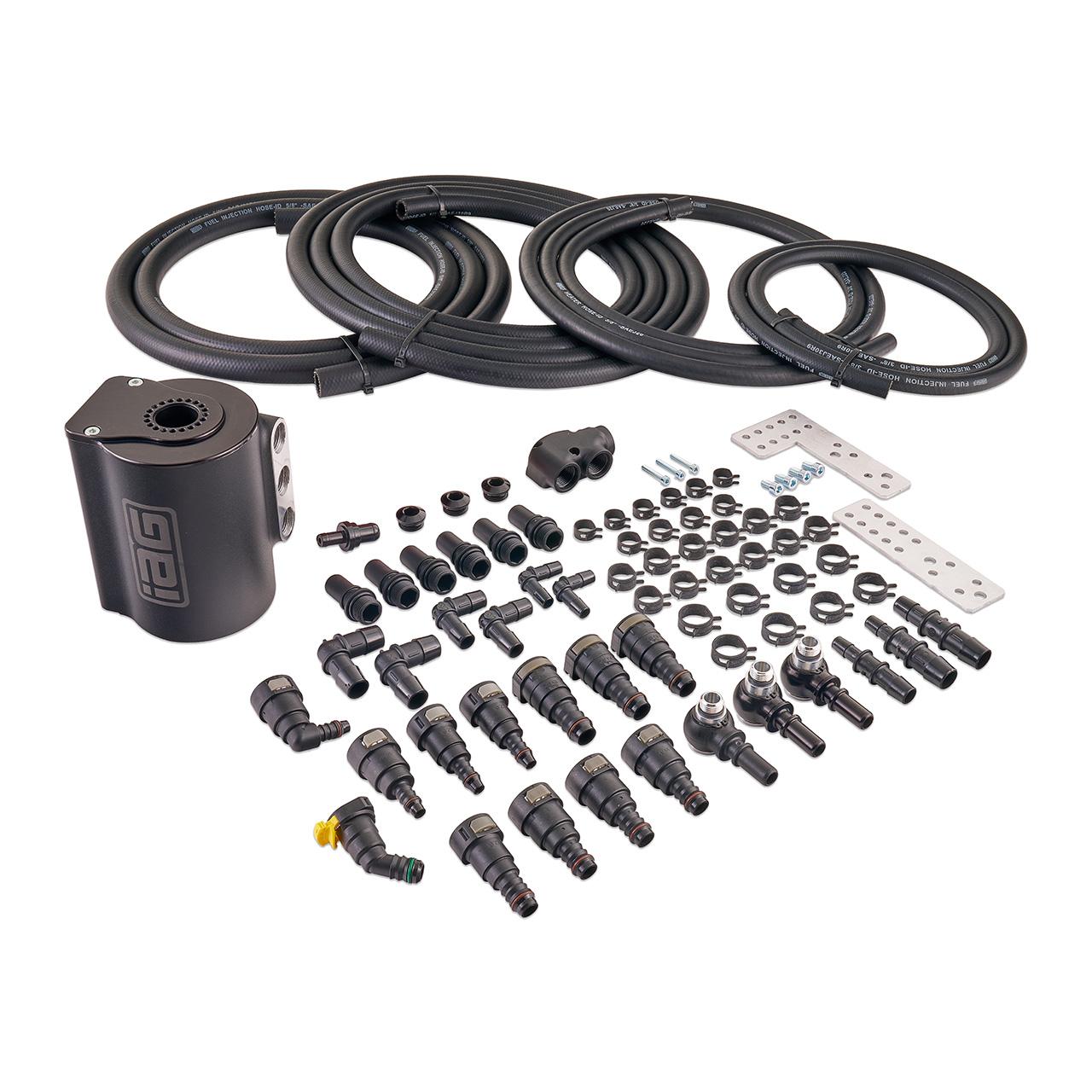 IAG Performance Air Oil Separator Aos Universal - Black - IAG-ENG-7193BK