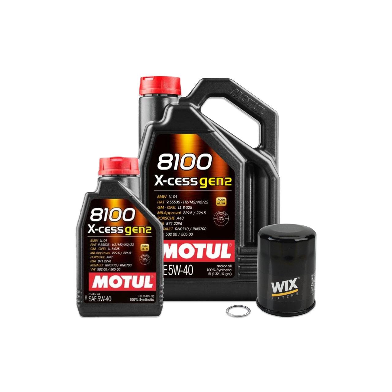 IAG Performance Motul 6L 5W40 8100 X-Cess (Built Engine) Oil Change Package (2002-2021 Subaru Legacy, Subaru Impreza, Subaru WRX STI, Subaru Forester) - IAG-MNT-1008