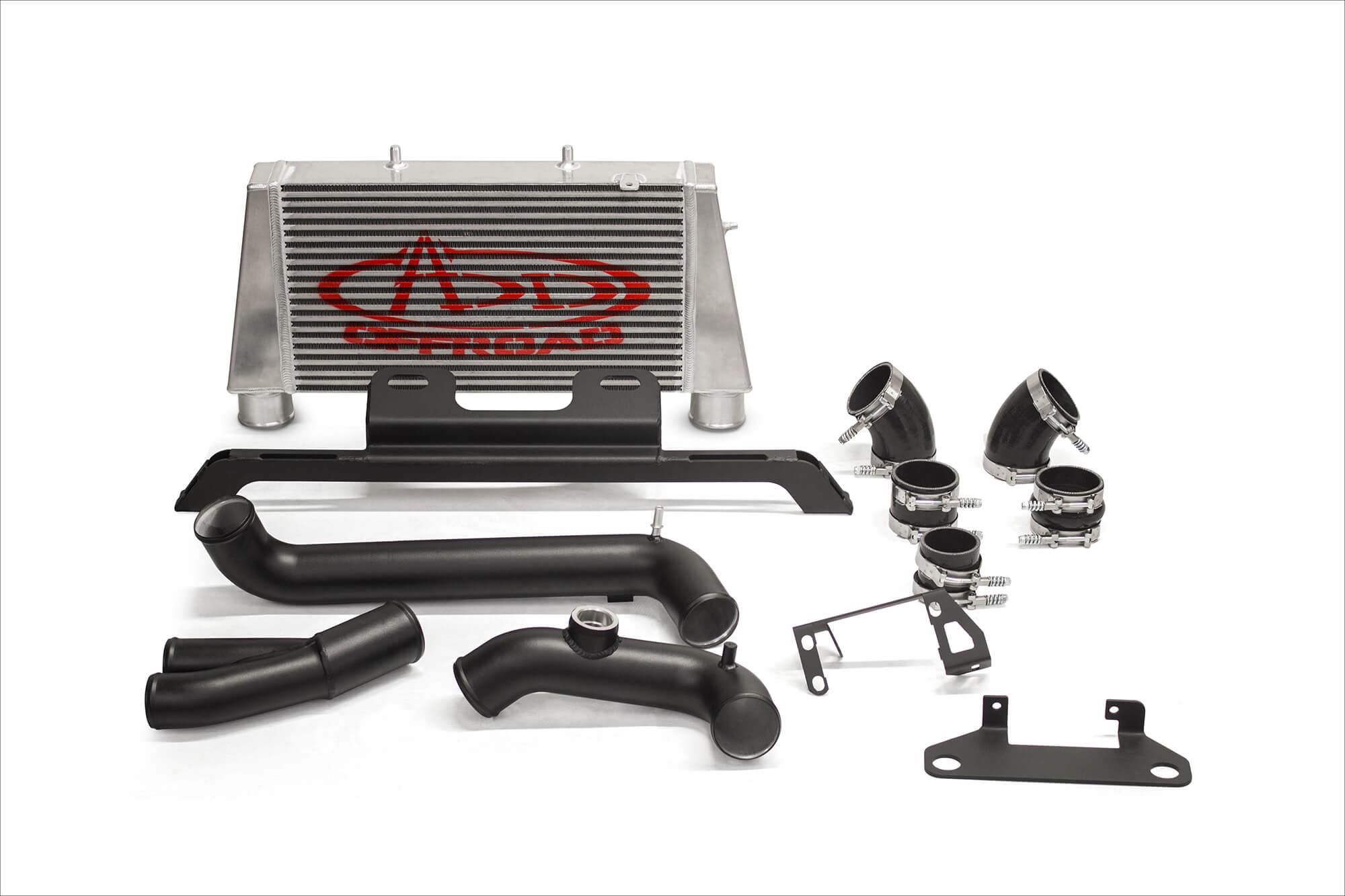 Addictive Desert Designs ADD Ford Raptor Intercooler Upgrade Kit by AFE with Relocation Bracket and rotated Bottom mount BOV Tube - IC1650KIT-S