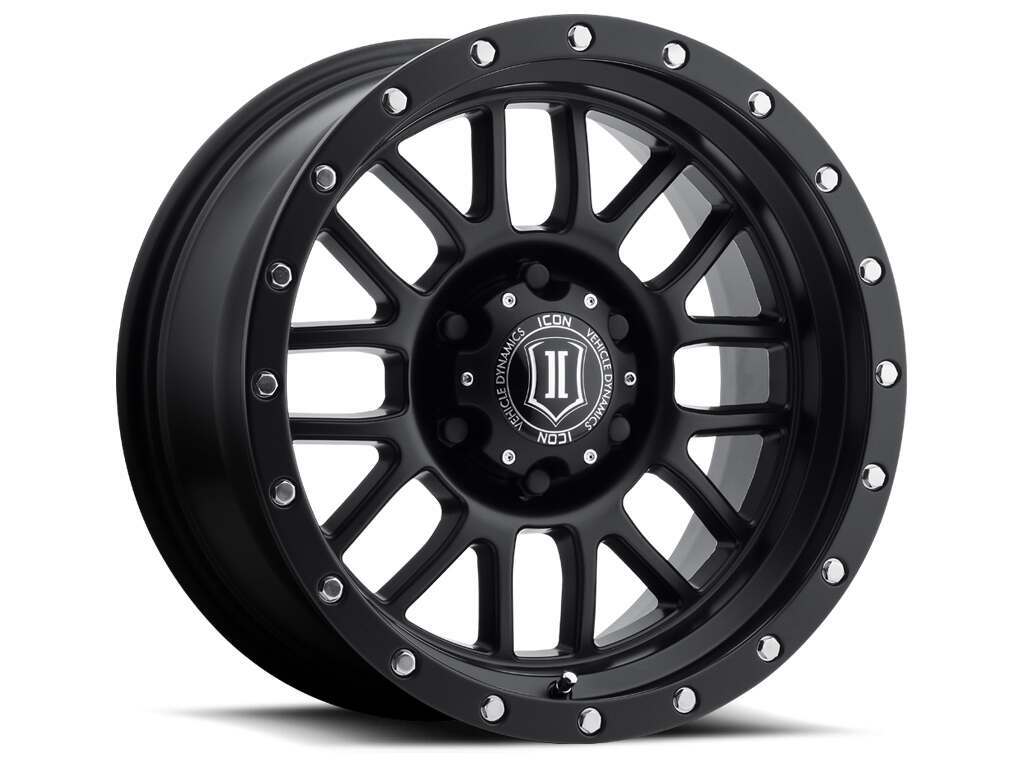 Icon ALLOYS ALPHA SAT BLK - 17 X 8.5 / 6 X 135 / 6MM / 5" BS (2004-2022 Expedition, F-150) - 1217856350SB
