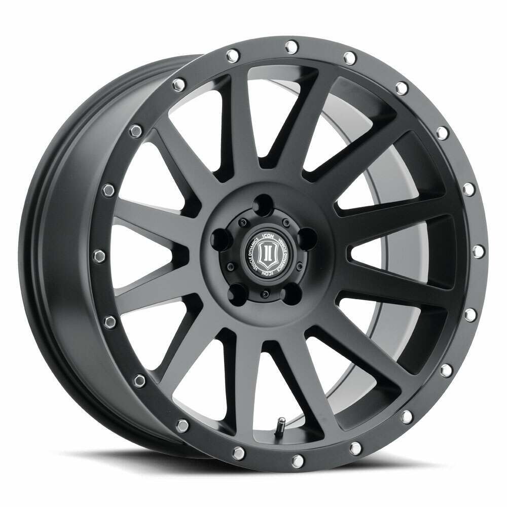 Icon ALLOYS COMPRESSION SAT BLK - 20 X 10 / 6 x 135 / -19MM / 4.75"BS (2004-2022 Expedition, F-150) - 2020106347SB