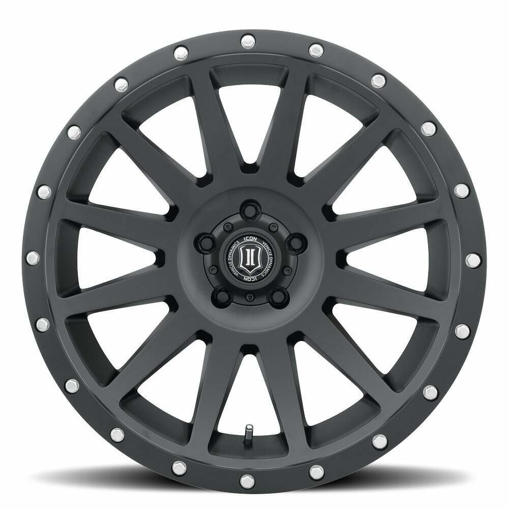 Icon ALLOYS COMPRESSION SAT BLK - 20 X 10 / 6 x 135 / -19MM / 4.75"BS (2004-2022 Expedition, F-150) - 2020106347SB