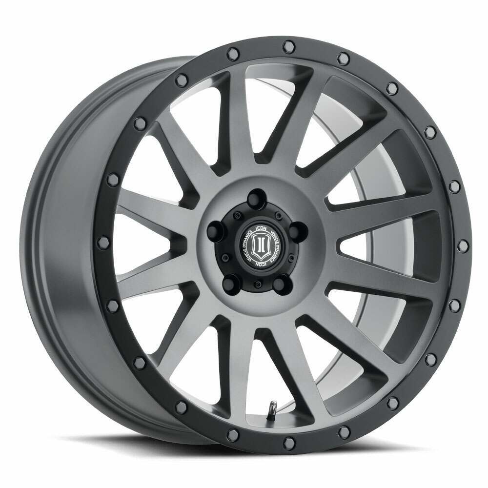 Icon ALLOYS COMPRESSION TITANIUM - 20 X 10 / 5 X 5 / -12MM / 5" BS (2007-2022 Gladiator, Wrangler JK, Wrangler) - 2020107350TT