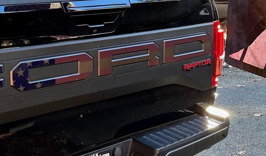 Anchor Room Tailgate Letter Overlays (2017-2020 Raptor) - Competition Orange - 17FR_TGL_CO