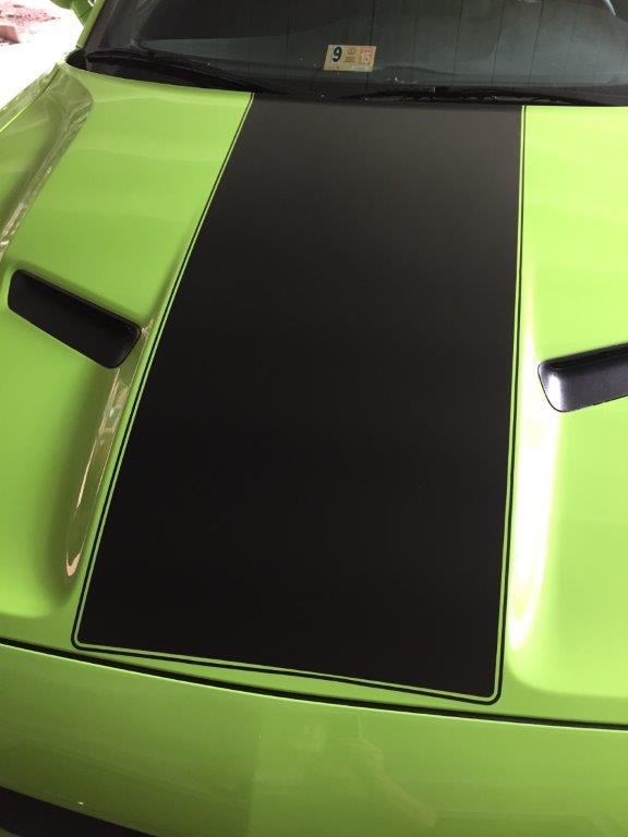 Anchor Room Hood Center Accent Decal (2014-2018 Challenger) - Matte Black - 14DL_HCA_M