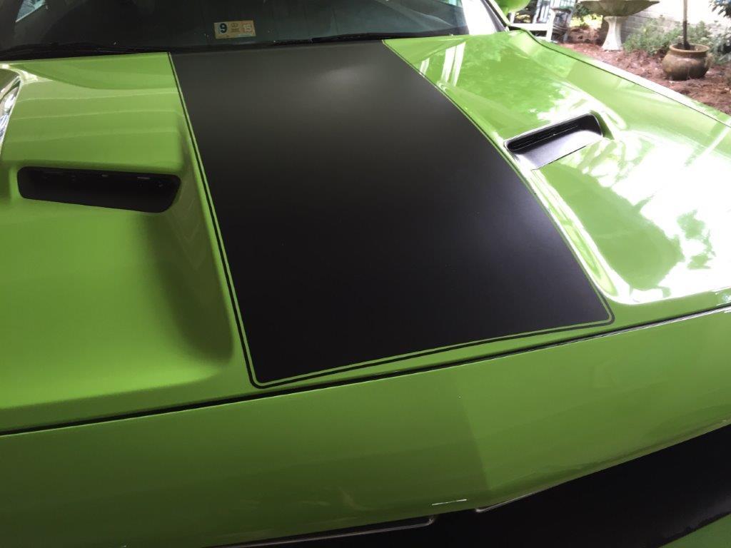 Anchor Room Hood Center Accent Decal (2014-2018 Challenger) - Matte Black - 14DL_HCA_M
