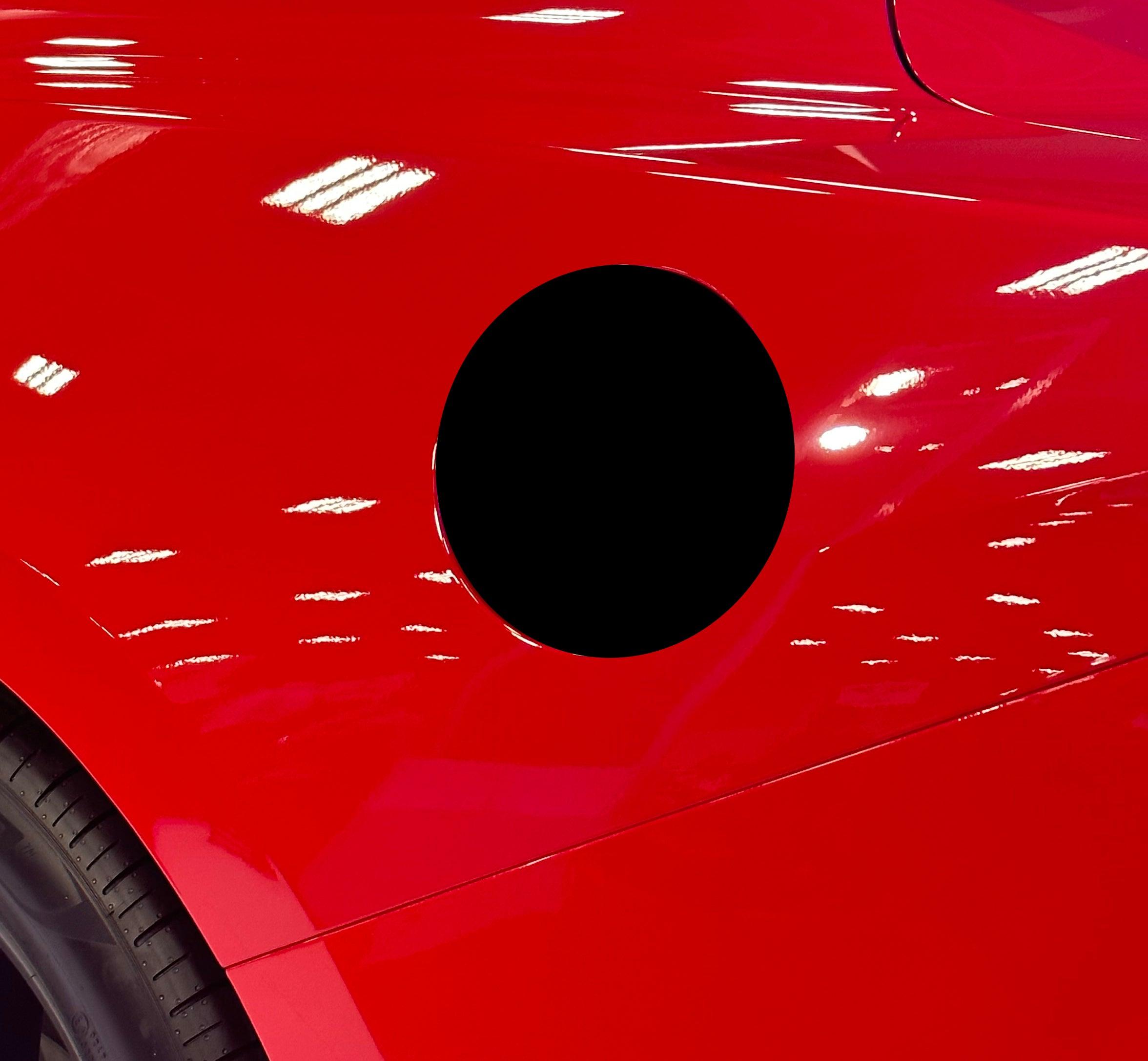 Anchor Room Gas Door Vinyl Overlay (2015-2023 Mustang) - Gloss Black - 15FM_GD_G