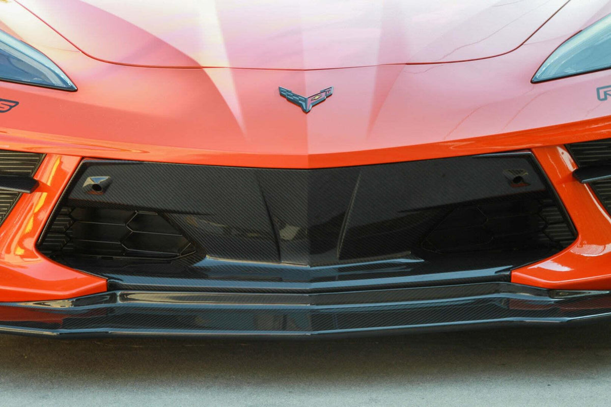 APR Carbon Fiber Front Bumper Center Bezel (2020-2021 Corvette C8) - CBX-C8CBEZEL