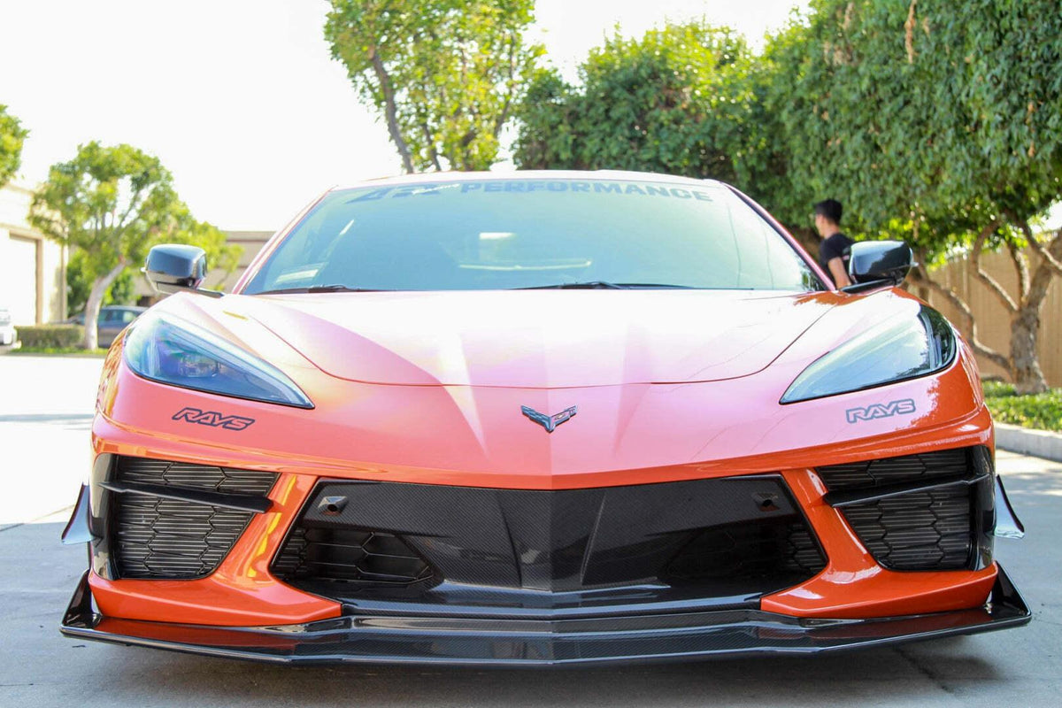 APR Carbon Fiber Front Bumper Center Bezel (2020-2021 Corvette C8) - CBX-C8CBEZEL