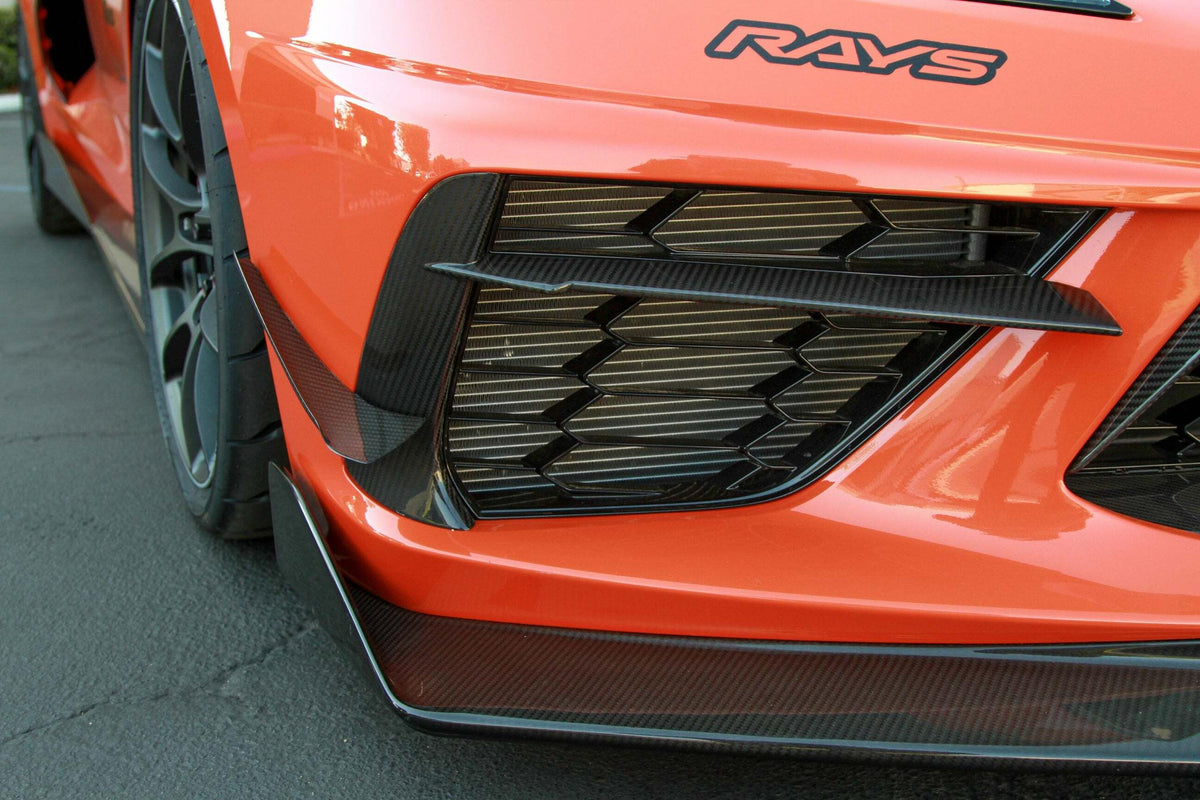 APR Carbon Fiber Front Bumper Center Bezel (2020-2021 Corvette C8) - CBX-C8SBEZEL