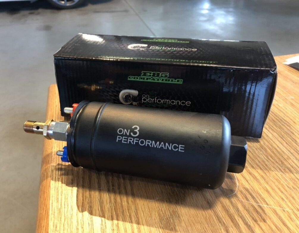 On3 Performance  400lph In-line “044 Style” Fuel Pump (Gasoline/Ethanol) - 400lph
