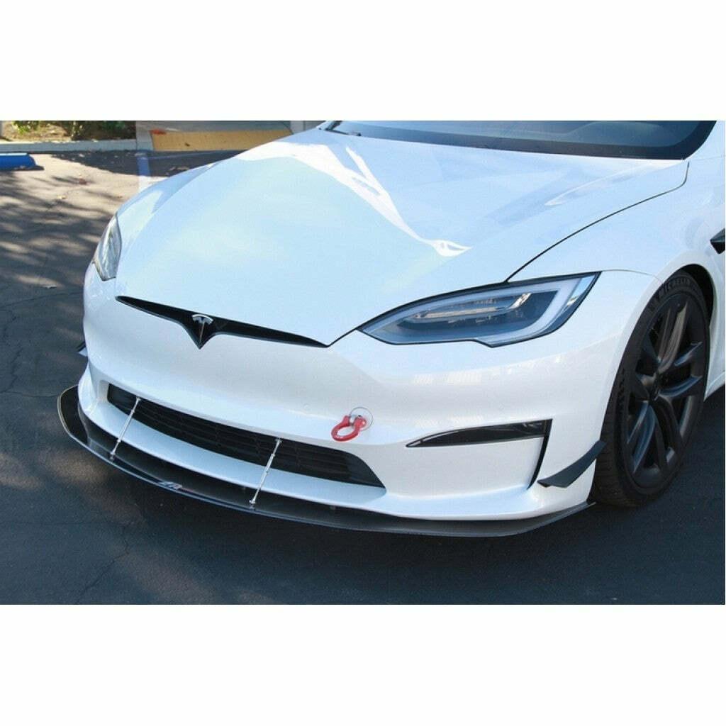 APR Performance Carbon Fiber Wind Splitter With Rods (2021+ Model S Plaid) - CW-266021