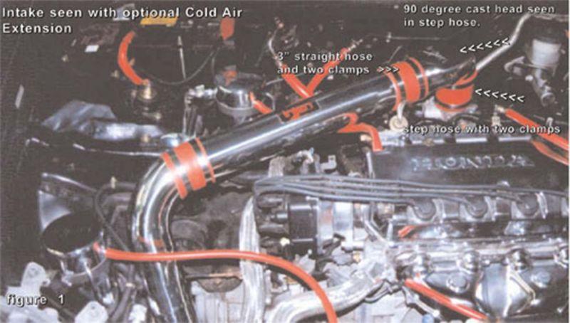 Injen IS short ram air intake system with SuperNano-Web Dry Air filter (1996-2000 Civic CX, Civic DX, Civic LX 1.6L) - IS1545P